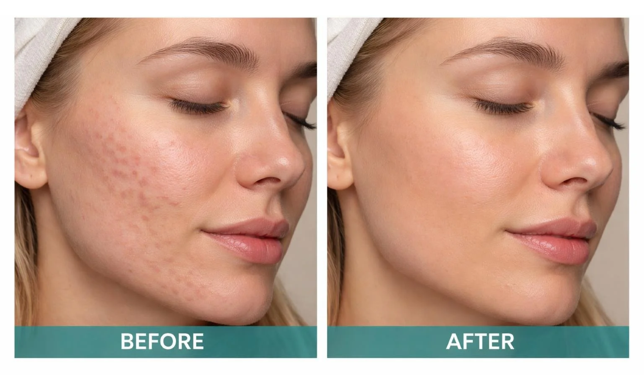 Microneedling for Acne Scars Before-After